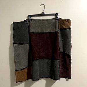 Eloquii Patchwork Leather Skirt Size 22